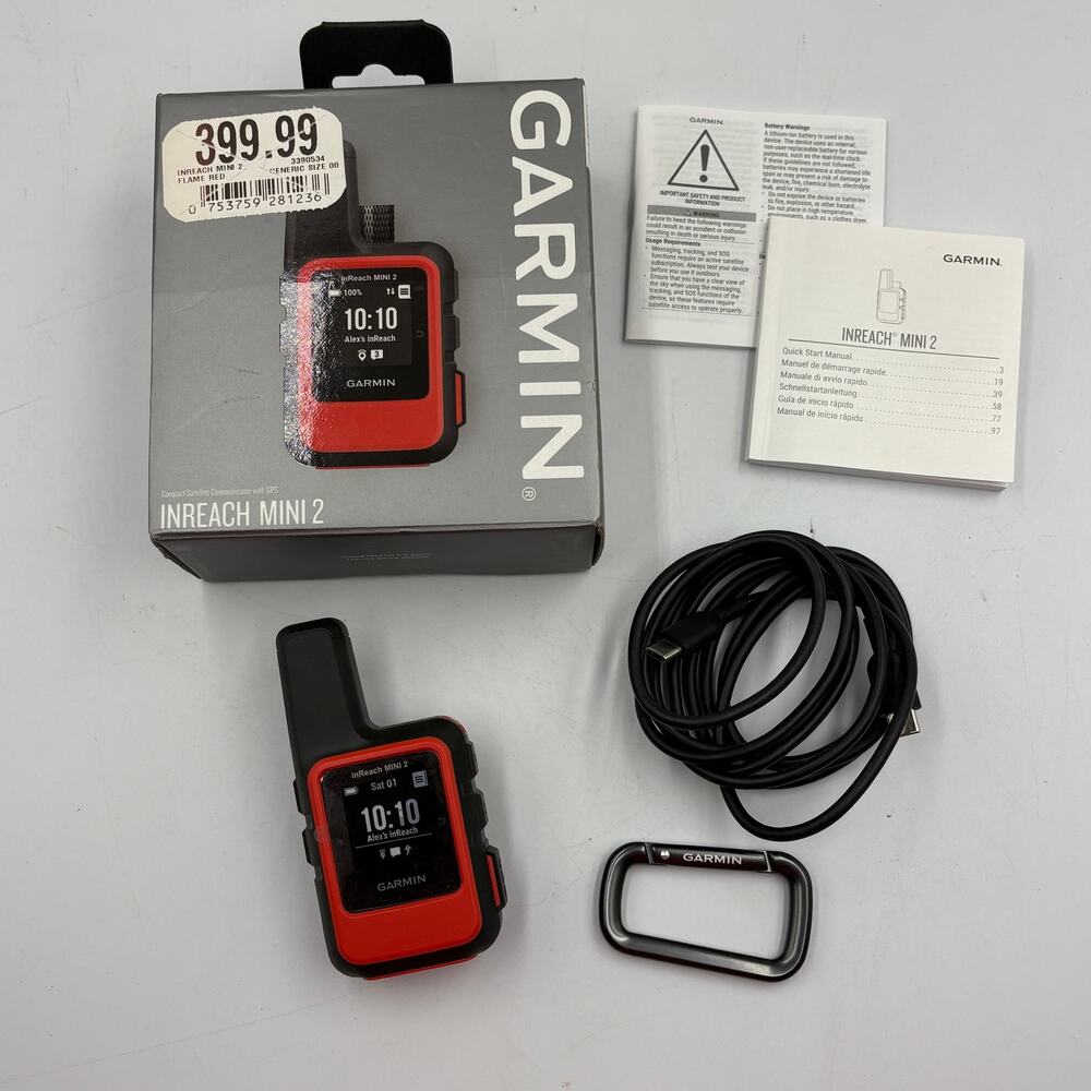 Garmin inReach Mini 2 Flame Red Satellite Communicator GPS 010-02602-00 Box
